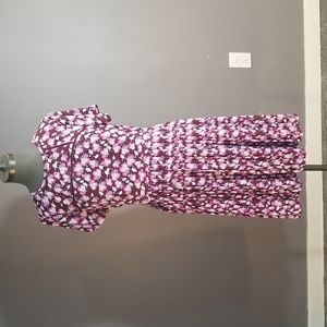 Banana Republic size 10 floral dress with pleated skirt lined pretty style